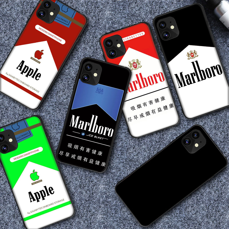 2021 Gift Phone case iPhone 5 5s se 6 6s 7 8 Plus X XS XR Max Soft silicone Case  Marlboro P02