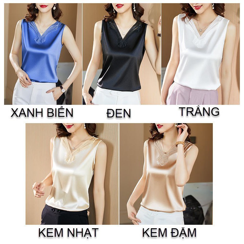 M29575 - Áo lụa sát nách nữ hè hàng nhập