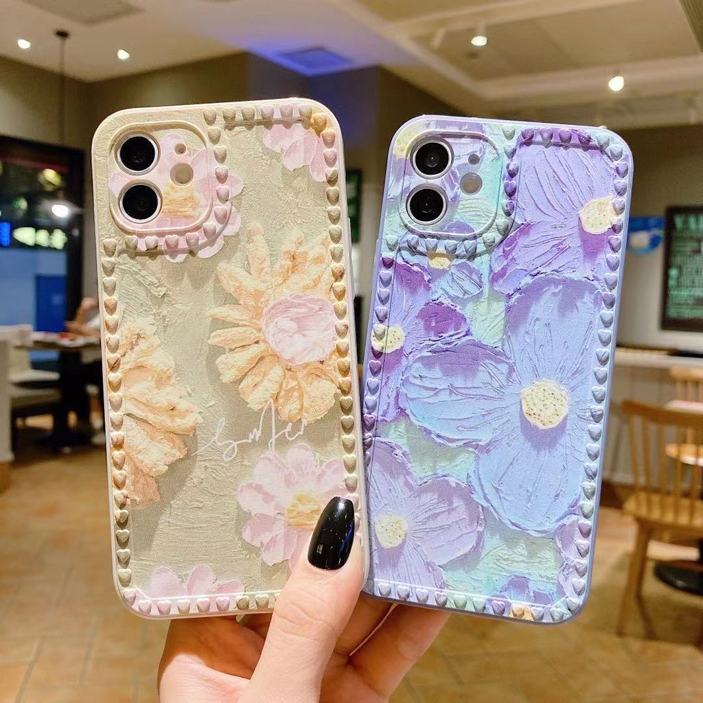 Ốp điện thoại họa tiết sơn dầu cho OPPO REALME X XT X2 R15X K1 K3 K5 K7 K9 RENO 3 5 6 4F 5F A54 A55 A74 A94 F17 F19 PRO