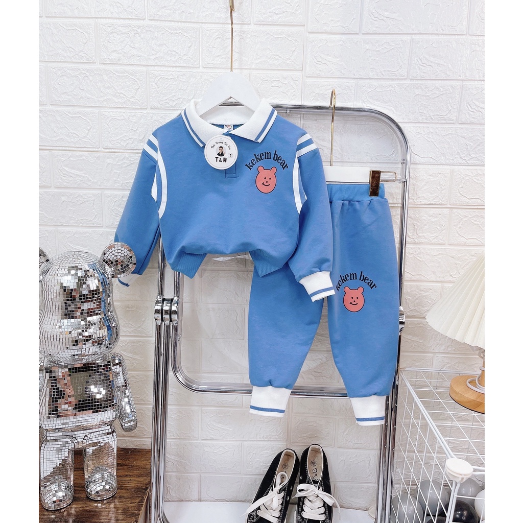 Bộ da cá GẤU kekem bear cổ bẻ cao cấp (7-15kg)