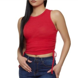 Áo croptop rút dây 2 bên eo