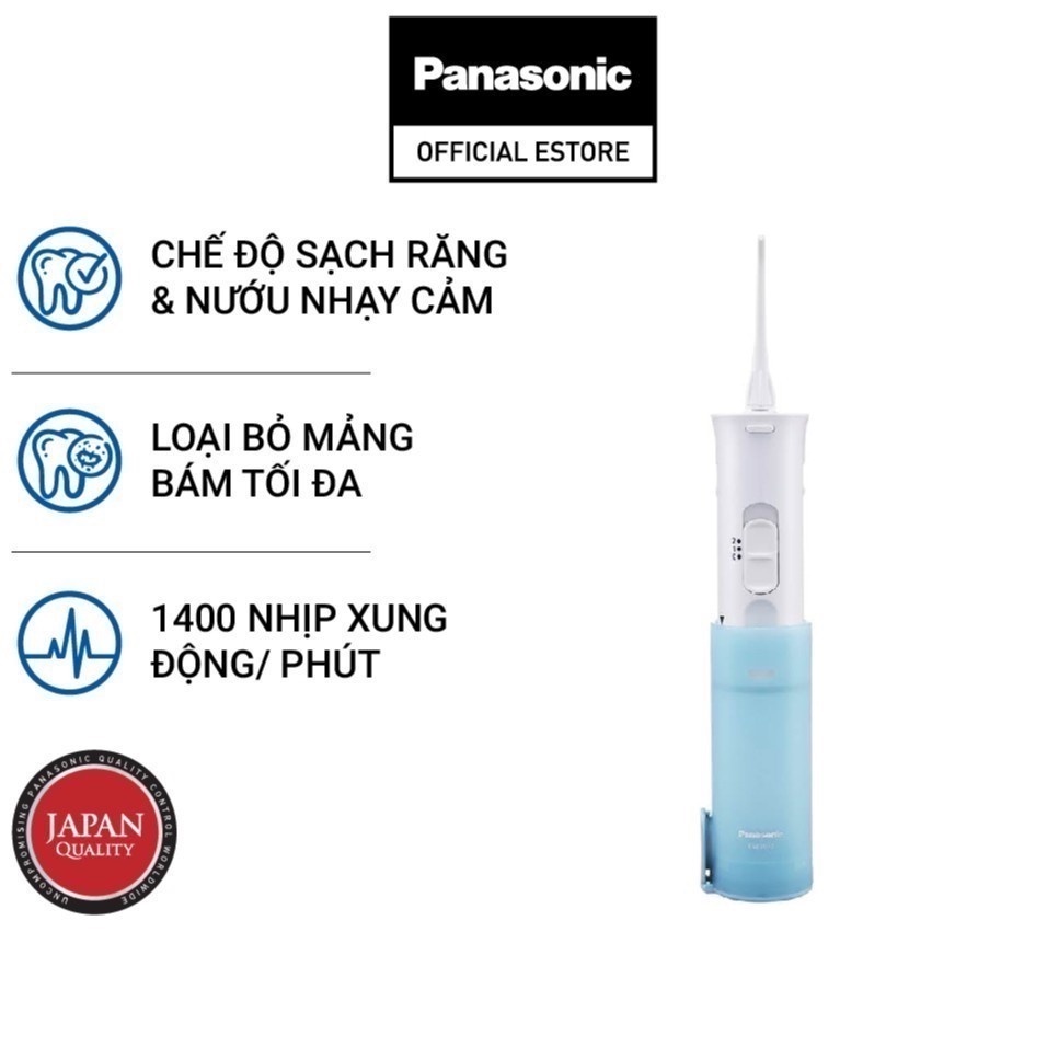 [MÃ COSPANA5 GIẢM 10% ĐƠN 600K] Máy tăm nước Panasonic dùng pin EW-DJ10-A401 - Trắng xanh