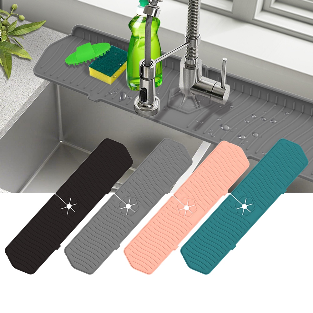 Thảm Silicone Lót Vòi Nước Bồn Rửa Chén Chống Văng Nước