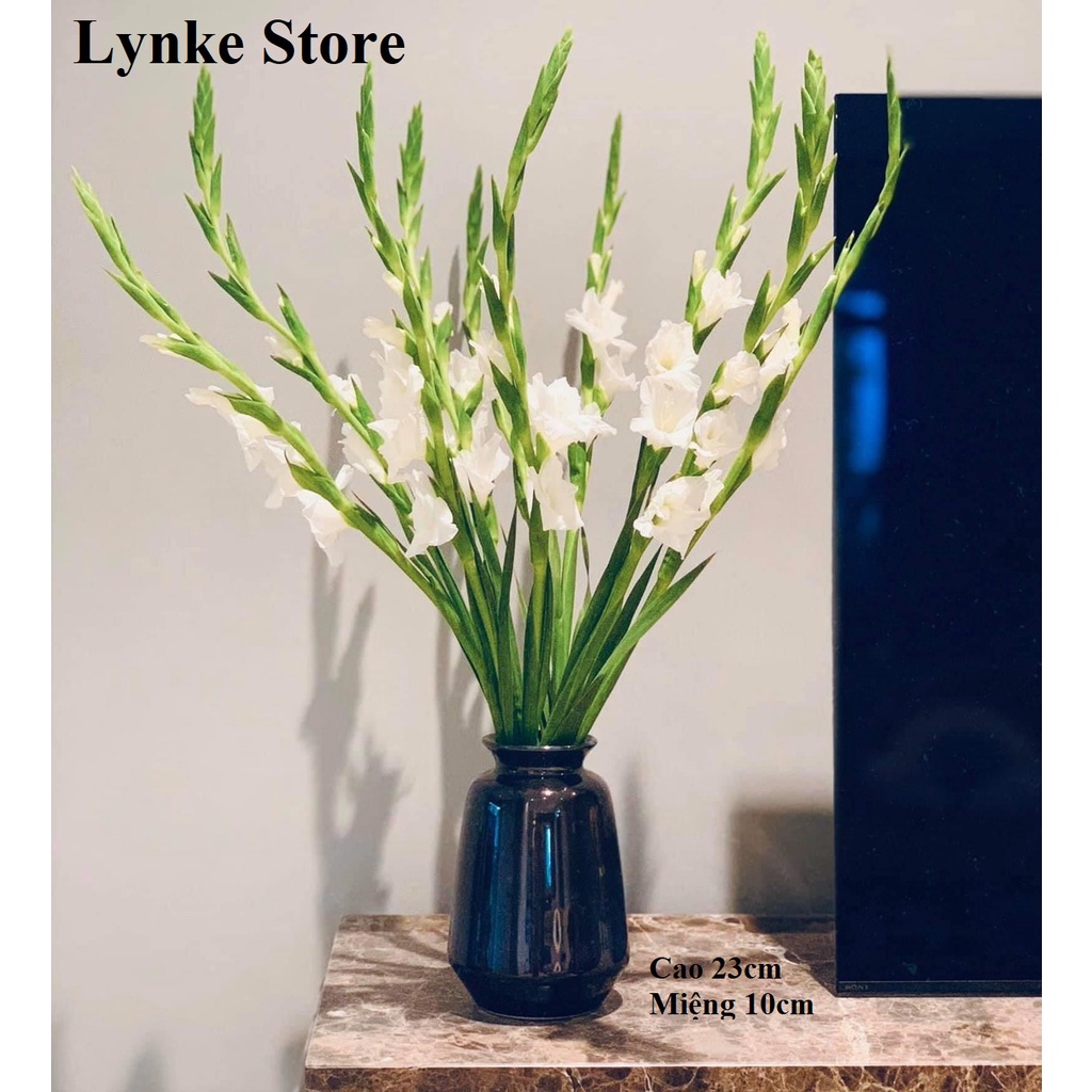 Bình Hoa Lọ Hoa Dáng Chuông Xinh Xắn Men Kính Gốm Sứ Bát Tràng