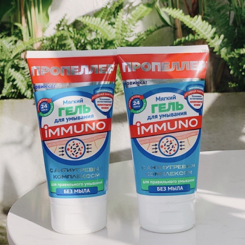 Sữa Rửa Mặt Immuno Propeller Nga Cho Da Mụn, 24h giảm mụn