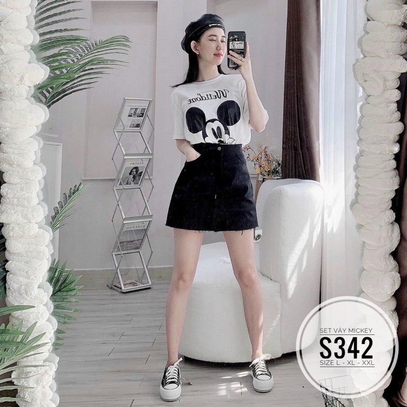 Bigsize Set váy mickey S342