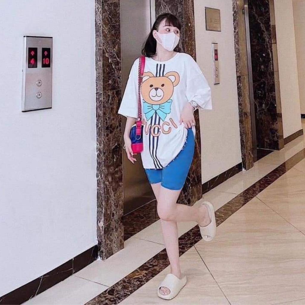 Đồ bộ nữ đồ mặc nhà đẹp dễ thương quần đùi Set đồ bộ nữ ngố thun cotton co giãn bigsize thể thao ESHOP BD06