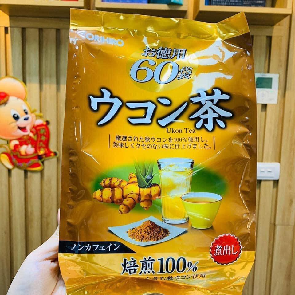 Trà nghệ Ukon Tea Orihiro 90g 60 gói thải độc gan, thanh lọc cơ thể, giảm đau dạ dày, đại tràng, giúp da trẻ đẹp
