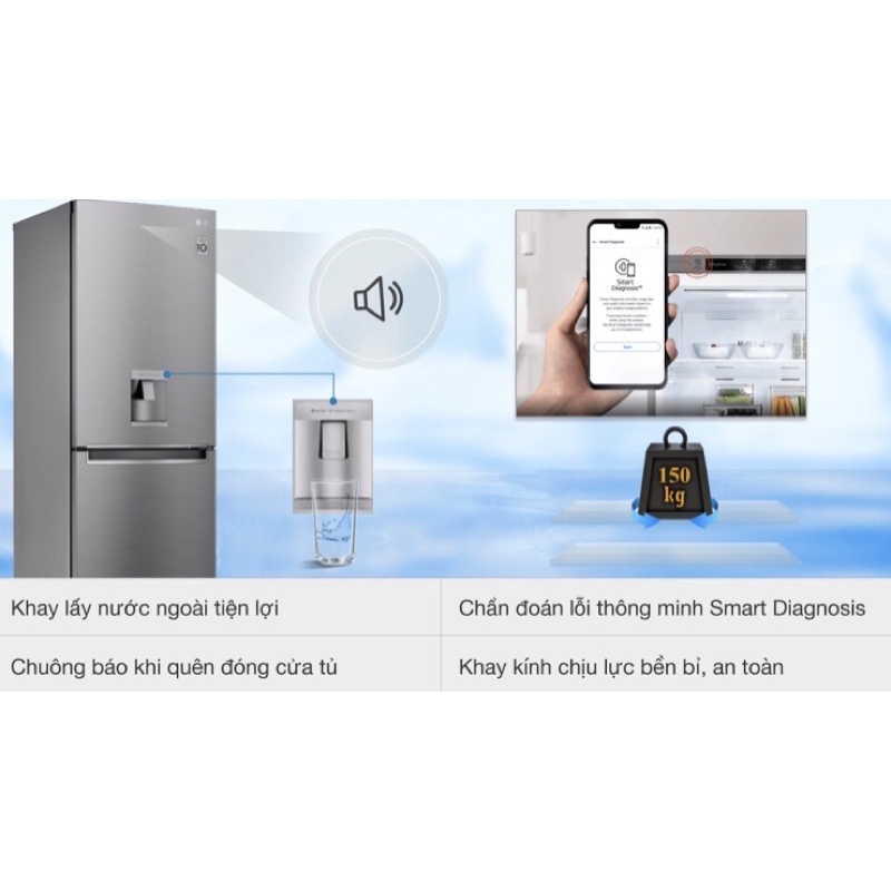 Tủ lạnh LG Inverter 315 lít GN-M315BL