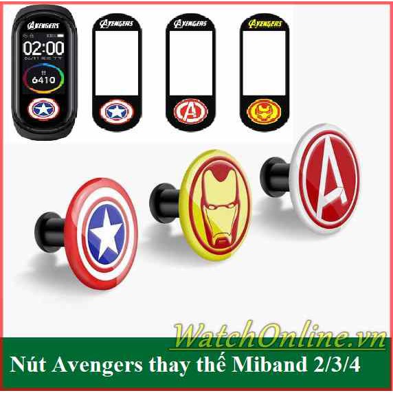 Nút Avengers thay thế cho Xiaomi Miband 2/3/4