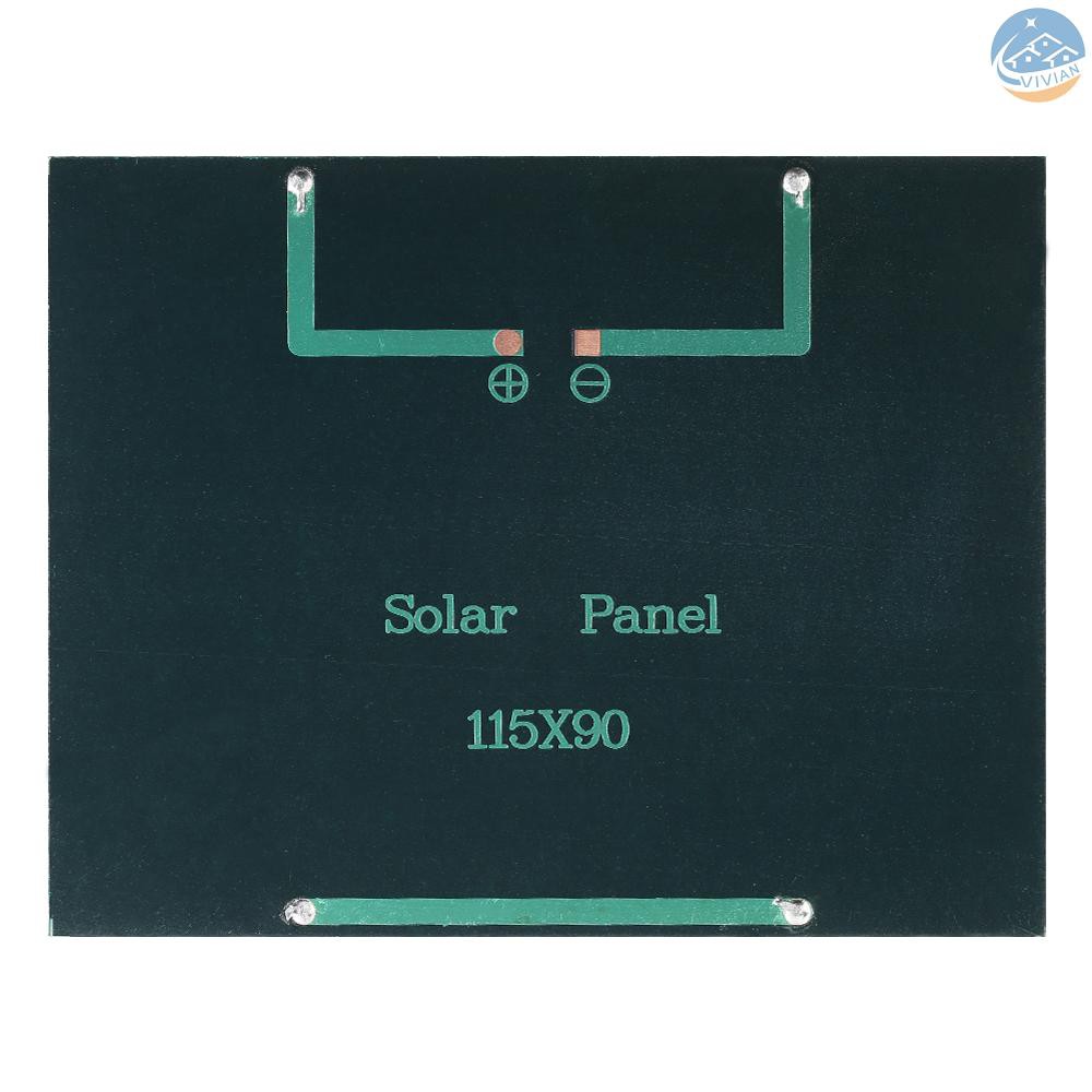 Tấm Sạc Pin Năng Lượng Mặt Trời Polycrystalline Silicone 1.5w 12v Kích Thước 115x90mm