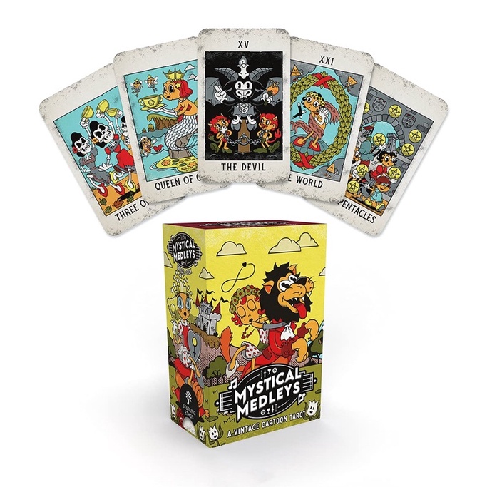 Bộ bài Mystical Medleys: A Vintage Cartoon Tarot  - Order trực tiếp Amazon US