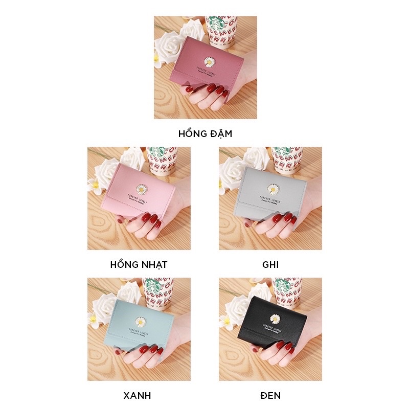 Ví nữa thời trang ngắn cầm tay mini đẹp cao cấp nhiều ngăn nhỏ gọn bỏ túi VD02