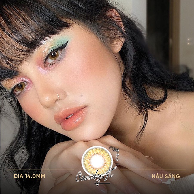 Kính áp tròng LENS NICE CANDY K - Nâu Sáng 14,0mm