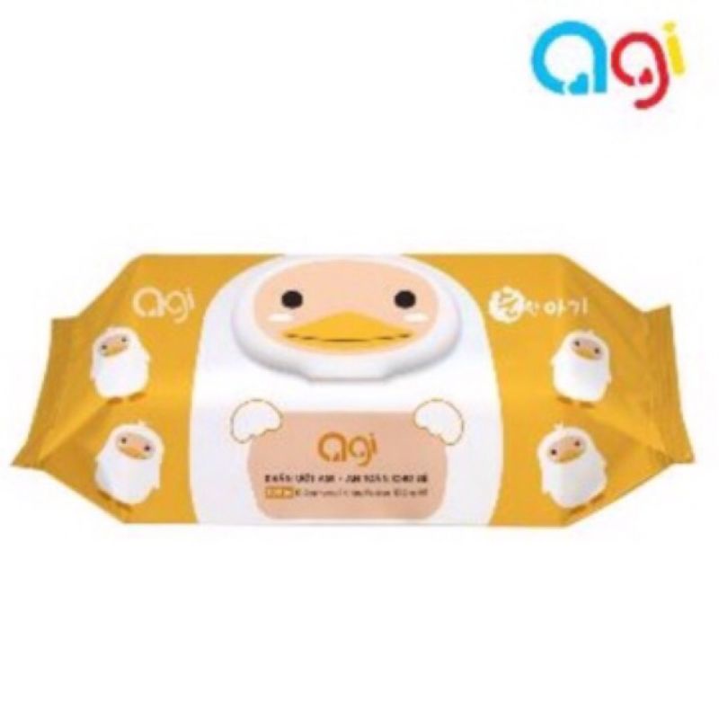 Combo 10 khăn giấy ướt Agi không mùi loại 100 tờ .Tặng kèm 3 bao lì xì như hình