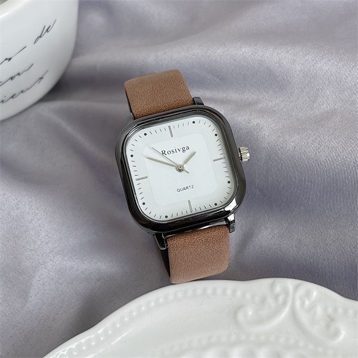 Đồng Hồ Nam Nữ Mặt Vuông Dây Da Hiệu ROSIVGA | BigBuy360 - bigbuy360.vn