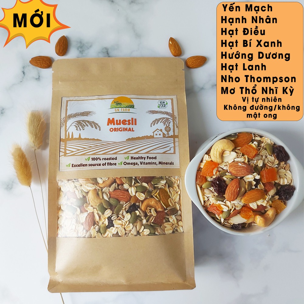 Ngũ cốc ăn sáng – Ngũ cốc ăn kiêng Granola không đường 500g