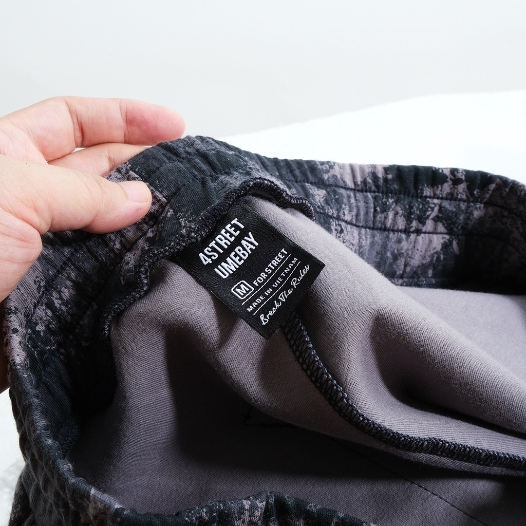 Quần short nam nữ Umebay họa tiết rằn ri, sooc đùi unisex thể thao oversize Hàn Quốc Ulzzang UMS33