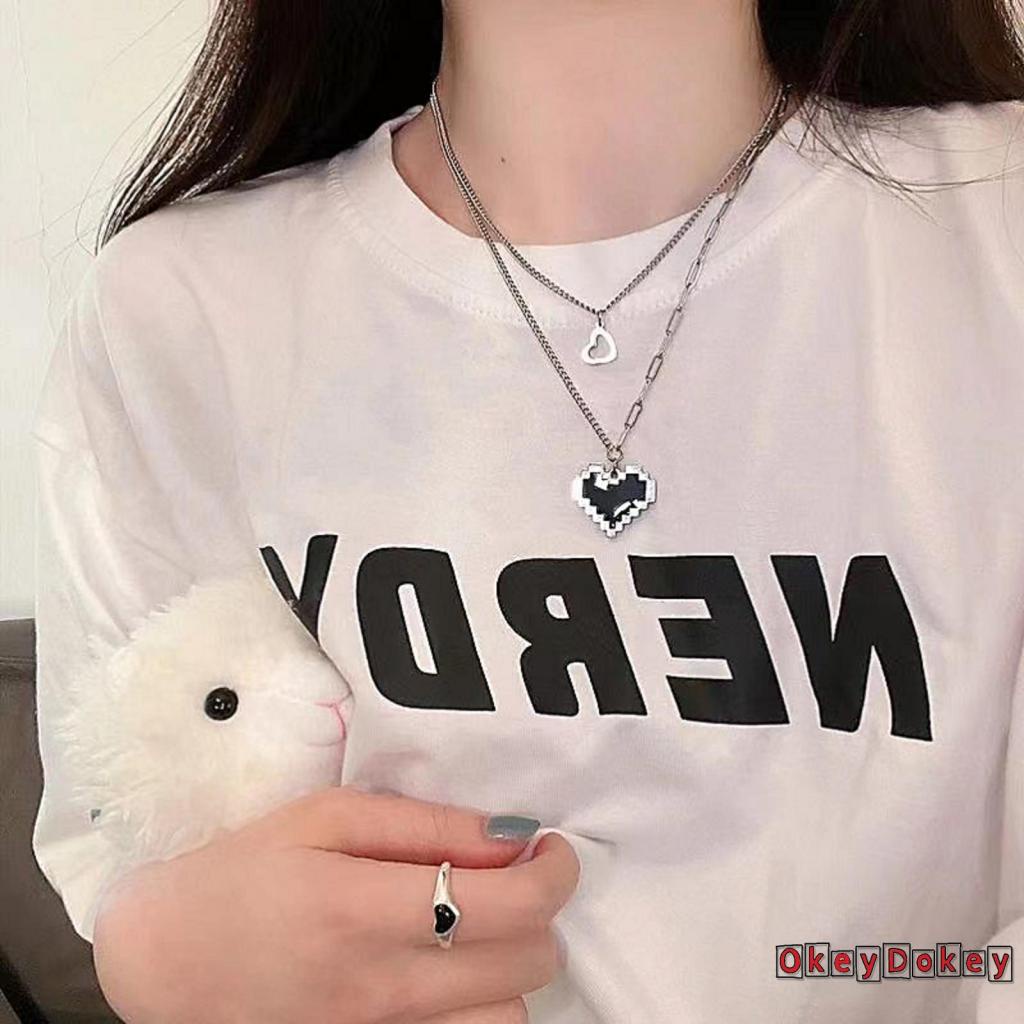 Dây chuyền hai lớp mặt hình trái tim thời trang cho nữ