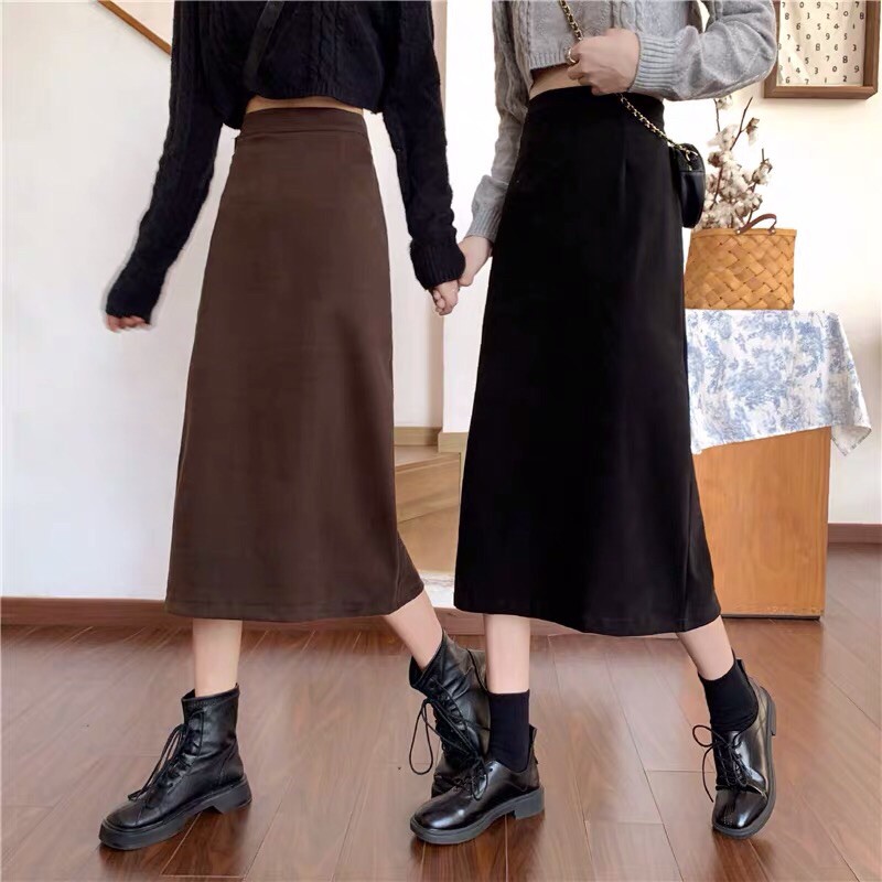 {Order bigsize,S-5xl}Chân váy ôm dáng dài basic