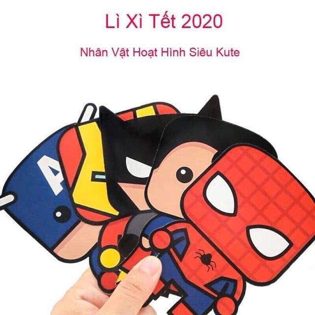 Combo 10 bao lì xì Tết hoạt hình độc đáo, siêu dễ thương