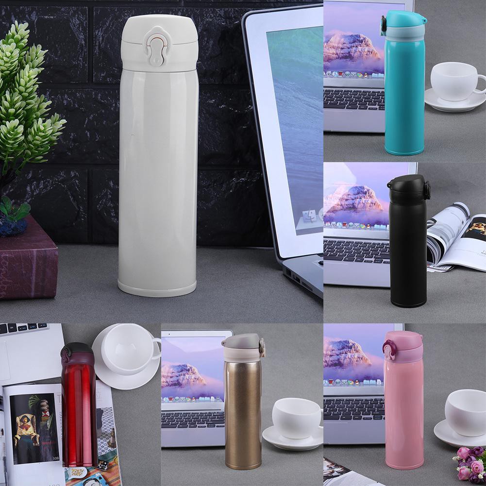 450ml Travel Mug Water Thermos Stainless Steel Double Wall Thermal Cup Bottles Vacuum Cup School