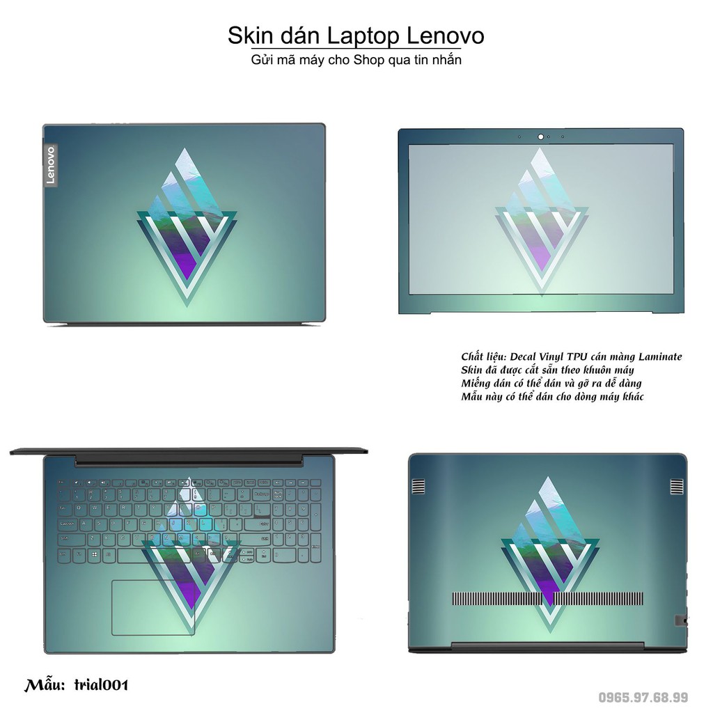 Skin dán Laptop Lenovo in hình Đa giác (inbox mã máy cho Shop)