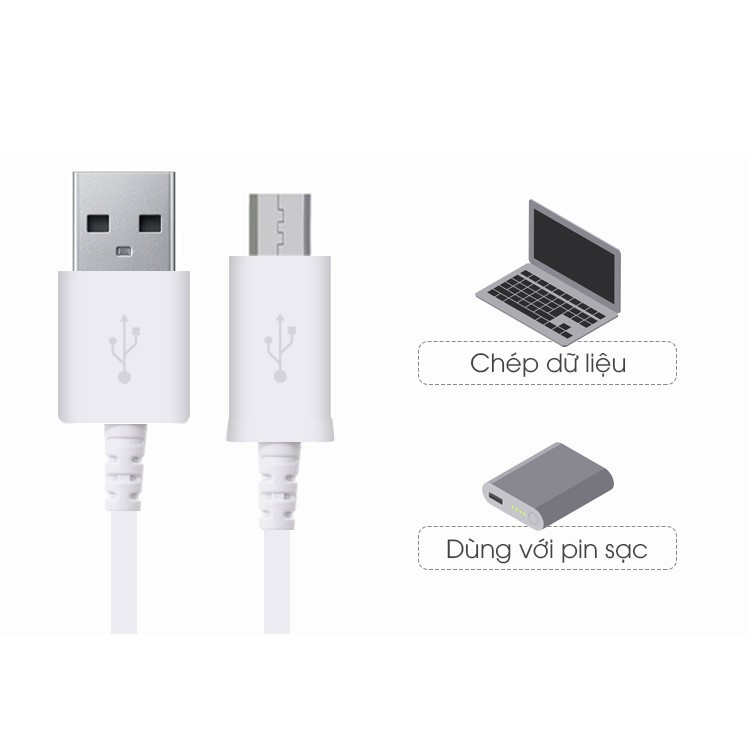 Cáp sạc Samsung ZIN micro usb bảo hành 12 tháng, cáp chuyển dữ liệu điện thoại sang máy tính chính hãng