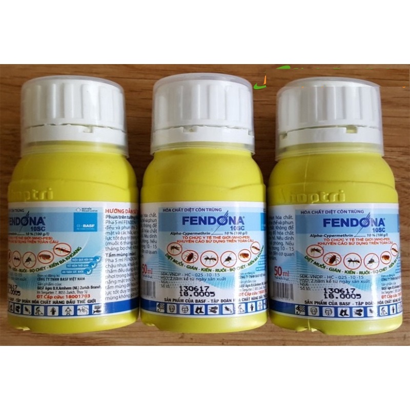 Dung dịch diệt côn trùng FENDONA 50ml Diệt muỗi, gián, ruồi, kiến, bọ chét