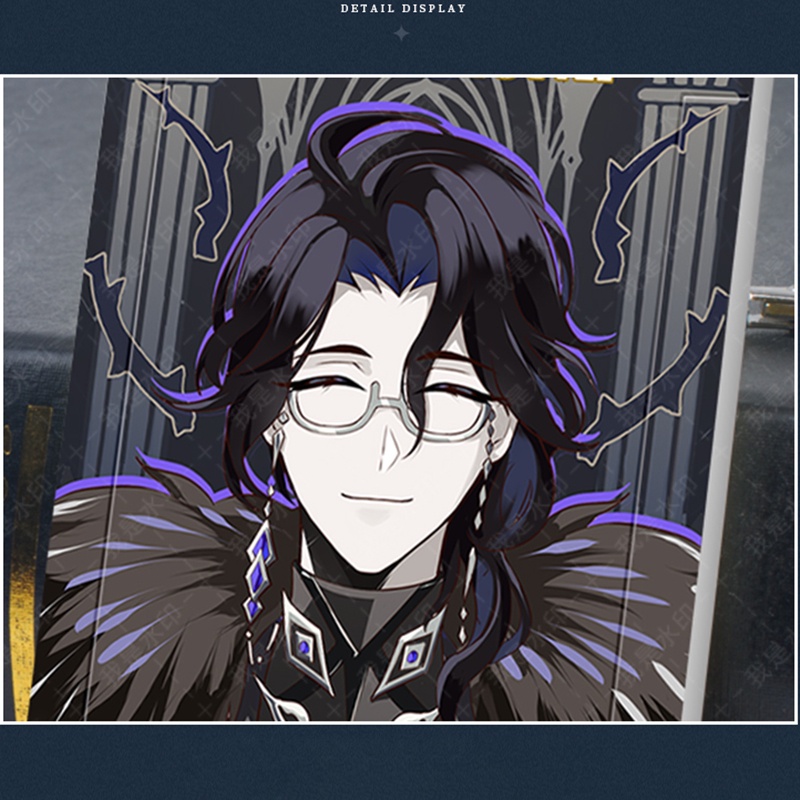 Bao Đựng Thẻ genshin Iqat Fatui Có Mặt Dây Chuyền Văn Phòng Phẩm