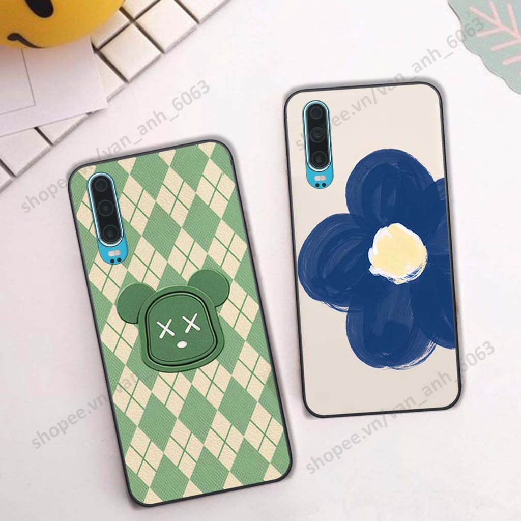 Ốp lưng Huawei P30 / P30 Pro in hình hoa, gấu rich bear nghệ thuật, thời trang