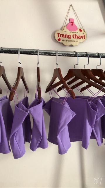 (XẢ_KHO) Áo hai dây tím sợi mảnh chất đẹp mềm mát | BigBuy360 - bigbuy360.vn