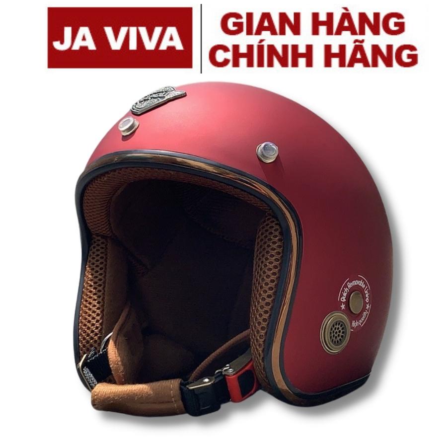 Mũ bảo hiểm phượt 3/4 Napoli, không kính, lót màu, dáng basic cao cấp cho nam nữ