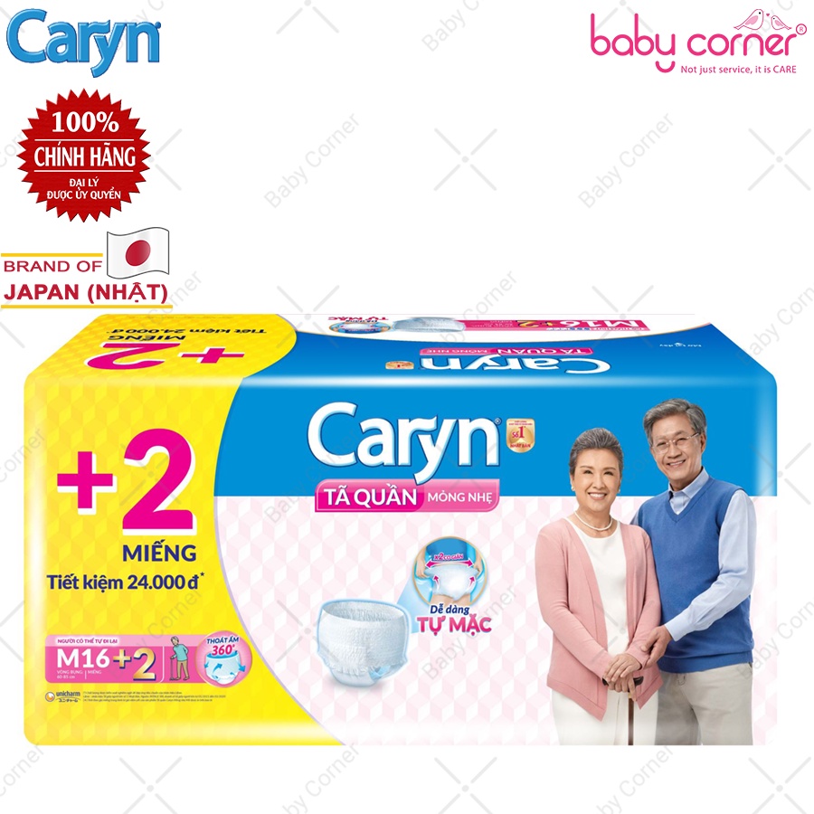 Tã Quần Người Lớn Caryn M16/ L14/ XL12