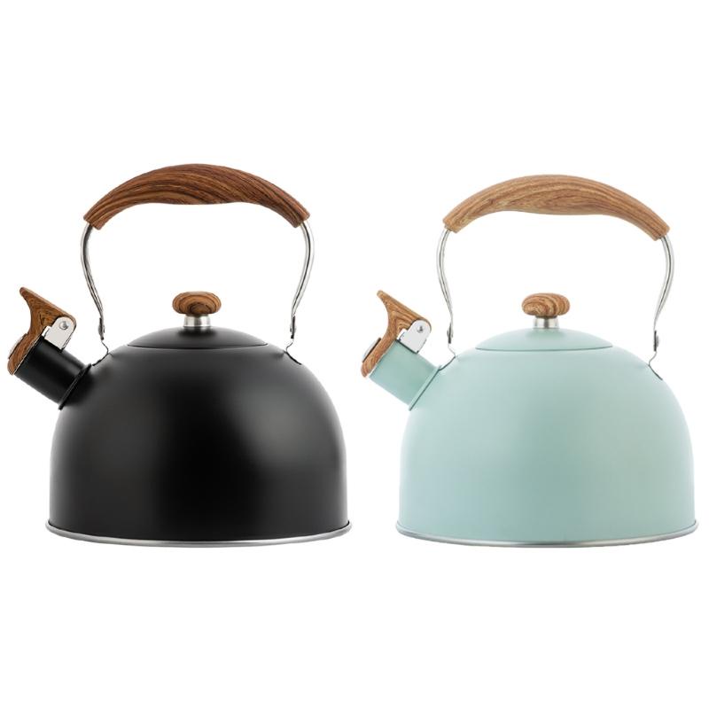 Ấm đun nước bằng thép không gỉ 2.5L màu đen/ xanh lá
