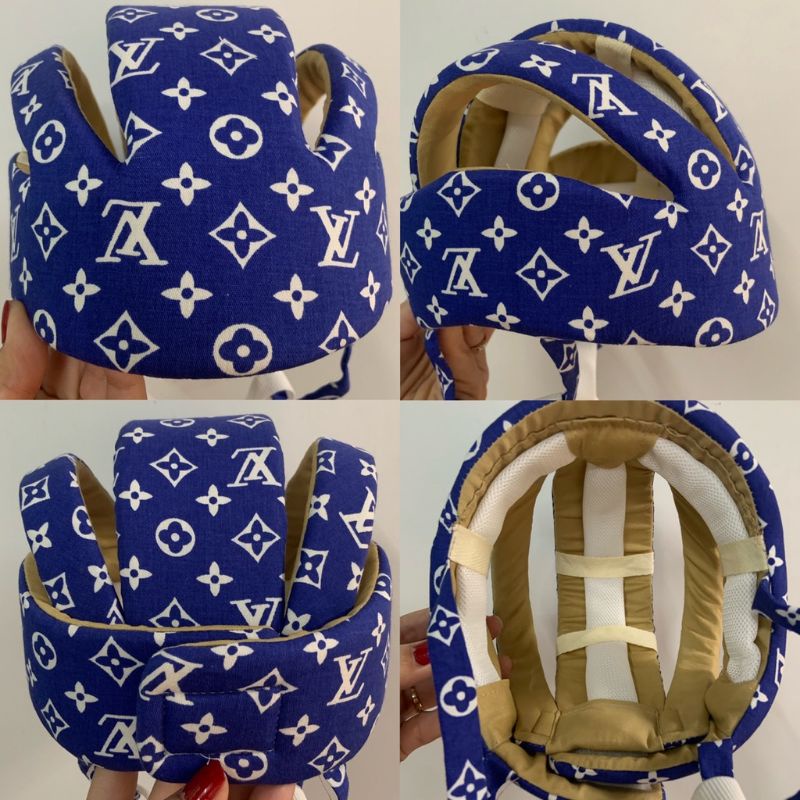 Nón bảo vệ đầu cho bé đa năng - Mũ bảo hiểm bảo vệ đầu cho bé tập ngồi/ tập bò/ tập đi/ chạy xe đạp - Mẫu xanh đậm mới