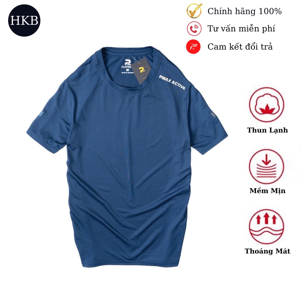 Áo phông nam HKB cao câp, thun lạnh ngắn tay, thấm hút mồ hôi, coolmax 100% co dãn 4 chiều