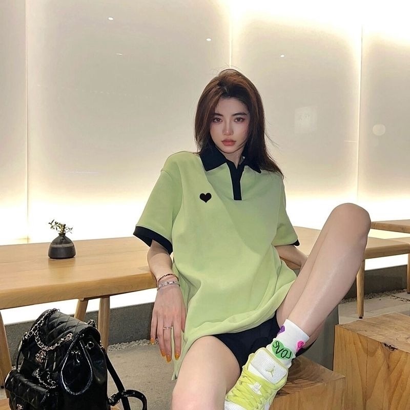 Áo Thun Tay Ngắn Màu Sắc Thời Trang Mùa Hè Dành Cho Nữ