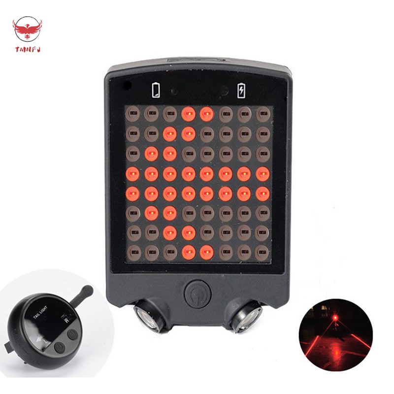 Đèn Led Tín Hiệu Phía Sau Xe Đạp Tmnfj 64 Led Kèm Remote Điều Khiển