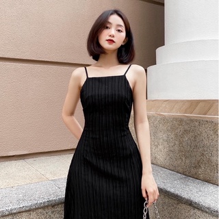 RÊVER Đầm cổ yếm dự tiệc sang trọng ôm body dài maxi thiết kế cao cấp đen trắng Kita Dress