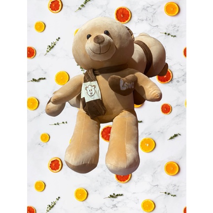 Gấu bông Teddy Bear đeo khăn làm quà tặng - vãi co dãn 4 chiều siêu mềm mịn - Tiệm Gấu Xinh