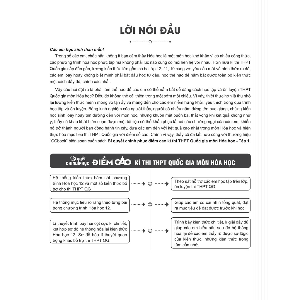 Sách - Bí quyết chinh phục điểm cao kì thi THPT Quốc gia môn Hóa học Tập 1
