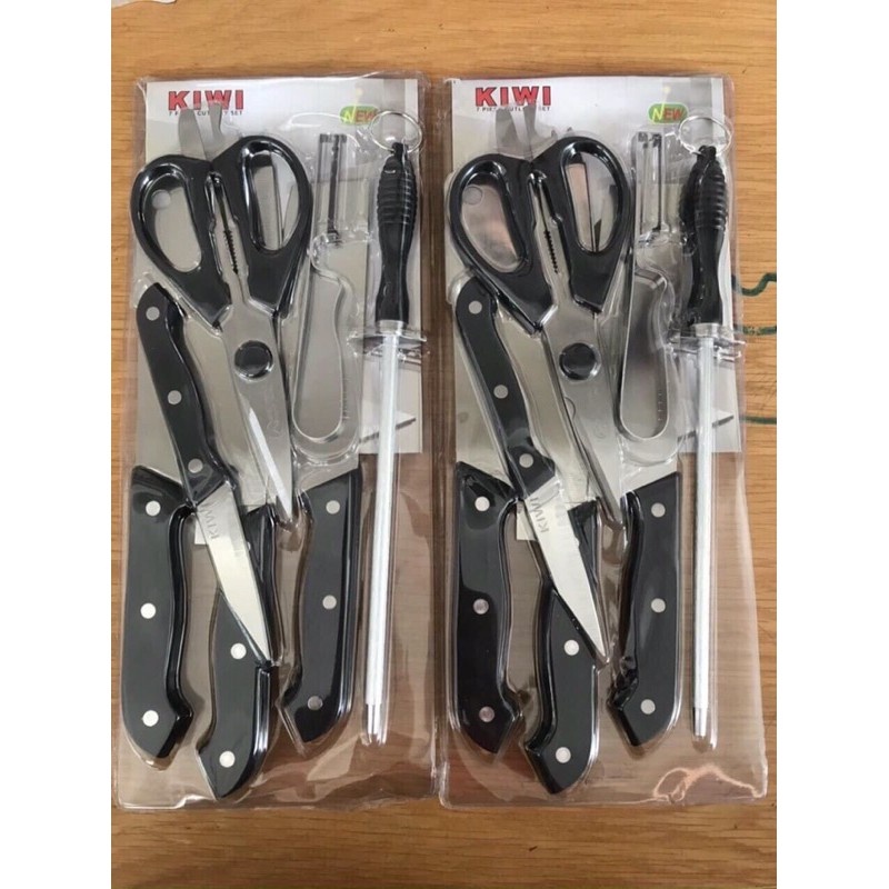 BỘ DAO KIWI 7 MÓN THÁI LAN SIÊU BÉN - DAO CÁN GỖ