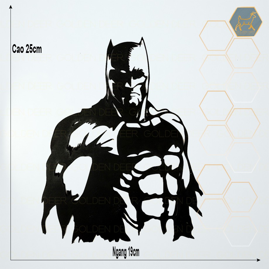 Tranh gỗ treo tường, decor dán tường trang trí hình siêu anh hùng Batman GD128