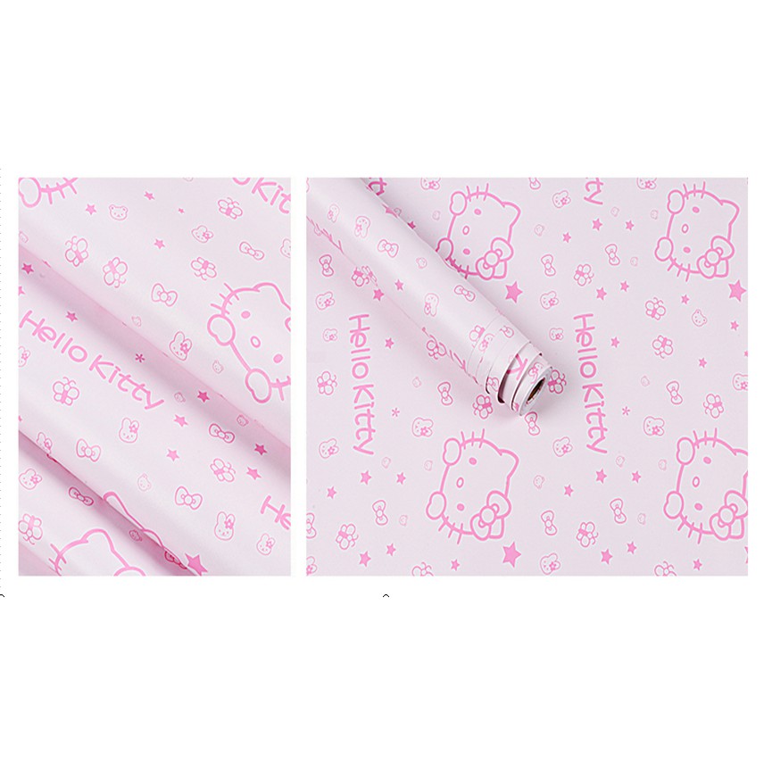 Decal giấy dán tường hello kitty (khổ rộng 45cm)