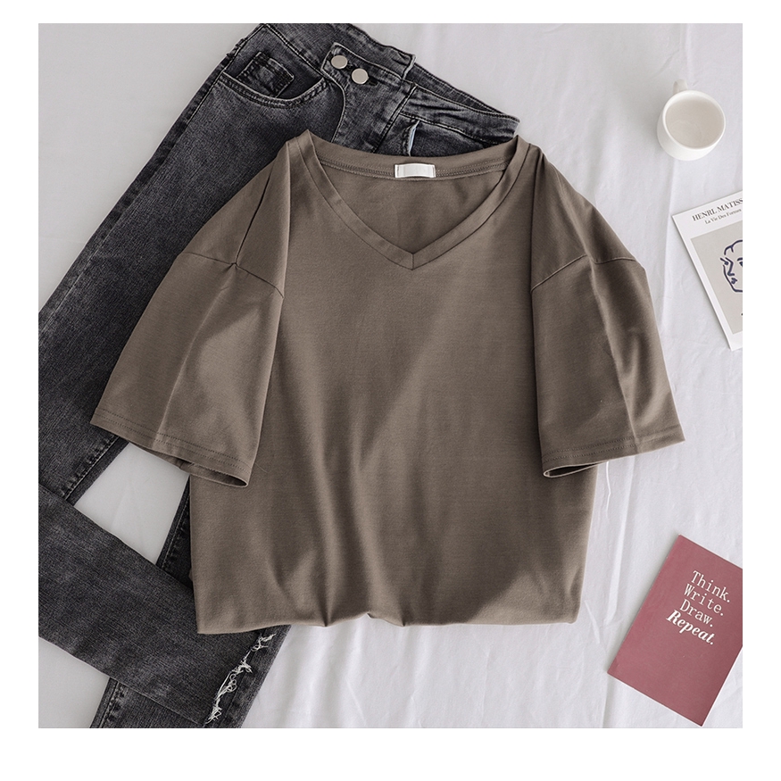 Áo thun SUXI ngắn tay gợi cảm phong cách Hàn Quốc thời trang dành cho nữ