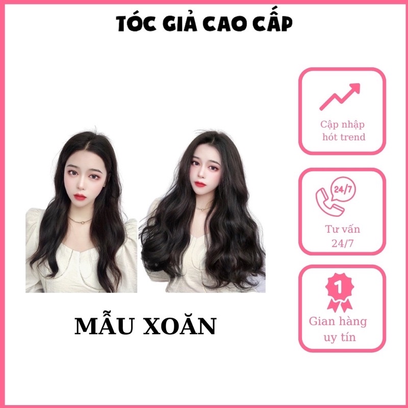 TÓC GIẢ KEPH SÉT GỒM 3 DÃI KẸP XOĂN , XÙ VÀ THẲNG ❇️FREESHIP ❇️