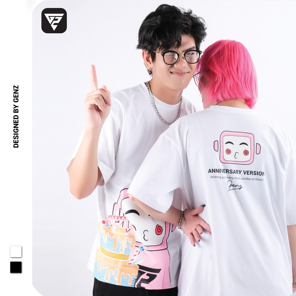 Áo thun tay lỡ GENZ phông Unisex nam nữ Cotton oversize form rộng HPBD | BigBuy360 - bigbuy360.vn