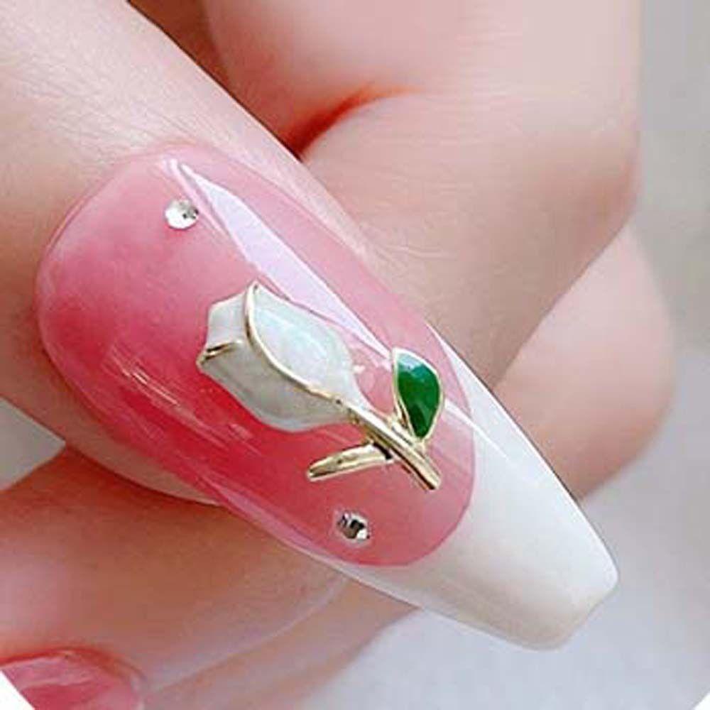 Phụ Kiện Trang Trí Móng Tay Hình Hoa Tulip Ngọt Ngào Xinh Xắn