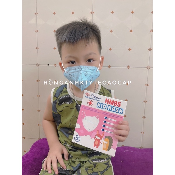 khẩu trang N95 không van 5 lớp cho bé yêu  6-12 tuổi ( túi 1 chiếc)
